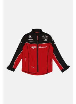 Kids Boy Brand Logo Jacket, Red