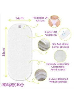 BEMBIKA Cloth Daiper For Inserts Reusable Washable Nappy Inserts (Set Of 5)(Microfiber 3Layer)  - Image 3