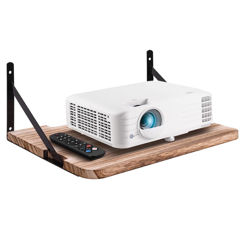 BEARUT Projector Shelf,16.2" x 11"(L*W),Router Wall Mount Floating Shelf,Projector Mount Rack Holder,Modem Cable Box for Xbox Series PS5 PS4 Wood SS1 - Image 1