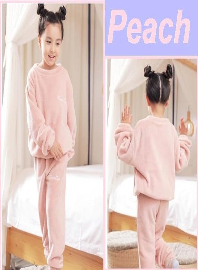 IKKAI!! ® Unisex Boys & Girls Fleece Fashionable Winter Set - Fashionable Sweatshirt & Pants OutfitPack of 1 (Peach, XL) - Image 2