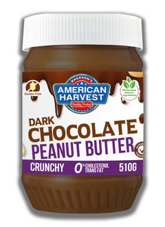 American Harvest Dark Chocolate Peanut Butter Crunchy 510g 
