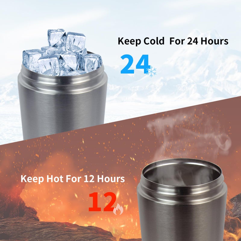 TOOFEEL Protein Shaker Bottle 20 oz - Double Walled Insulated Vacuum Cup for Protein Shakes, Keeps Cold/Hot, Metal Stainless Steel, Preworkout Gym - Image 3