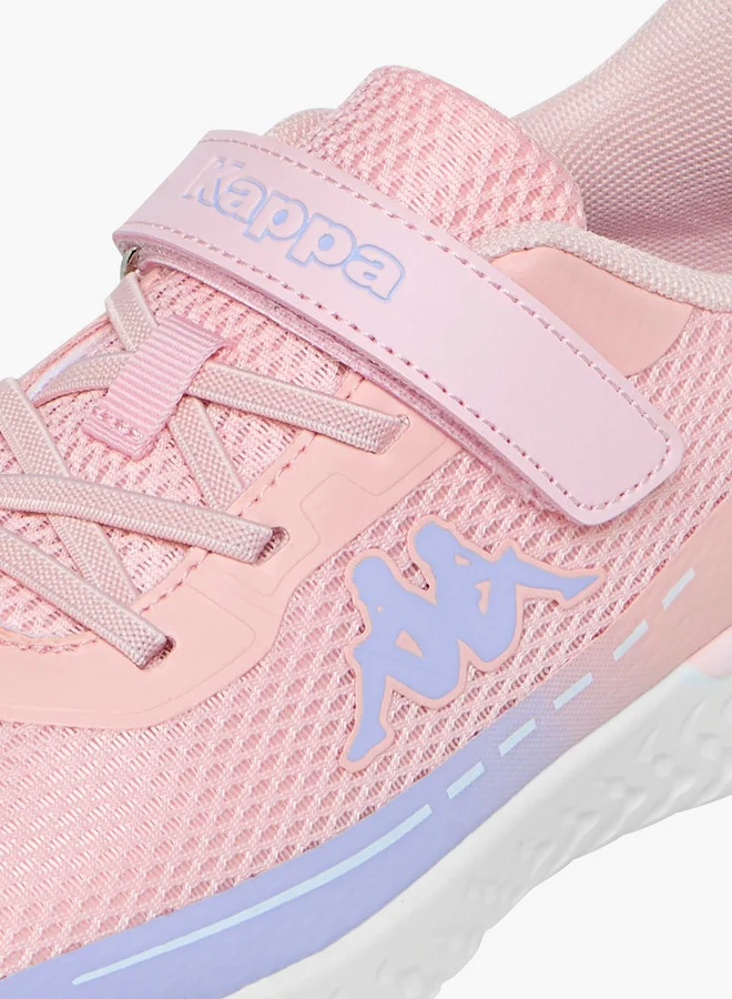Kappa Girls' Mesh Panelled Sports Shoes with Hook and Loop Closure