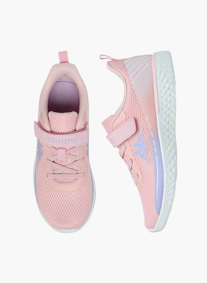 Kappa Girls' Mesh Panelled Sports Shoes with Hook and Loop Closure