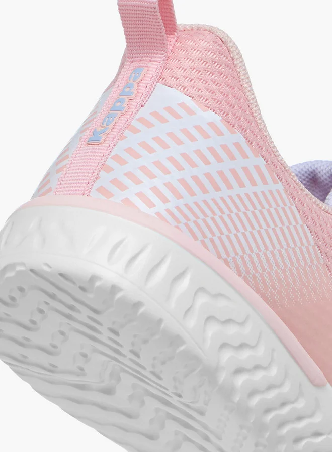 Kappa Girls' Mesh Panelled Sports Shoes with Hook and Loop Closure