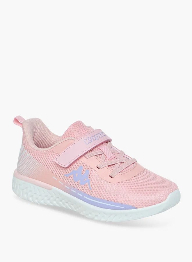 Kappa Girls' Mesh Panelled Sports Shoes with Hook and Loop Closure