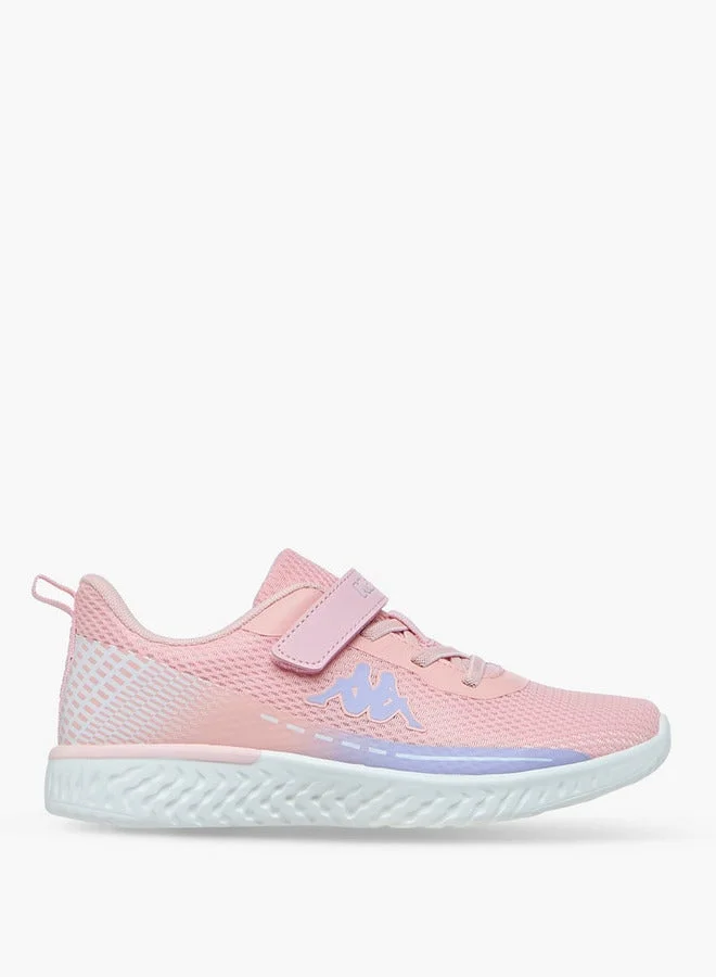 Kappa Girls' Mesh Panelled Sports Shoes with Hook and Loop Closure