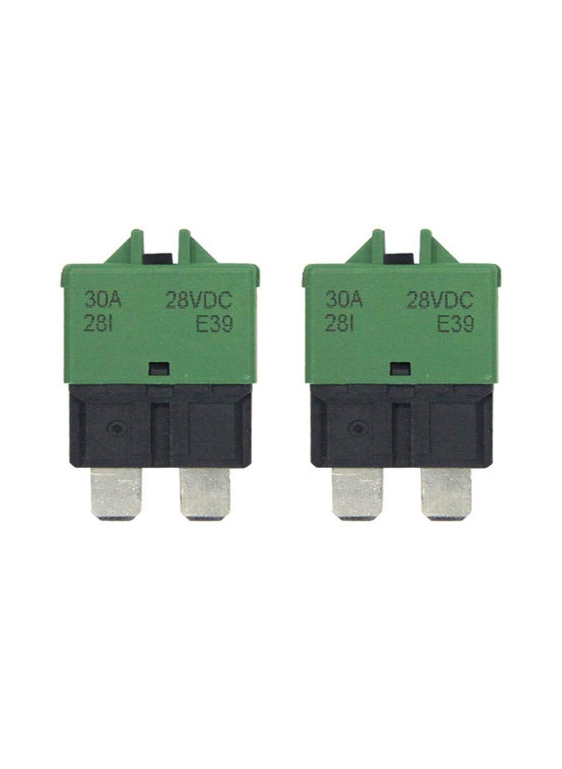 ZOOKOTO ZOOKOTO 2Pcs 12V-28V DC 30A Circuit Breaker Blade Fuse Resettable Marine Rally ATC Fuse  - Image 1