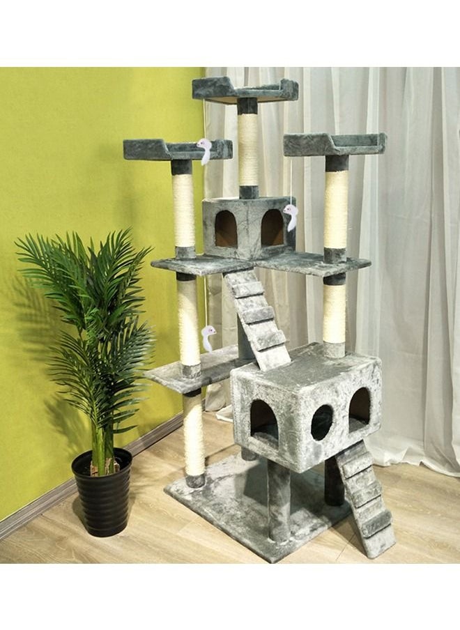 Yolu - Multi-Level Cat Tree, Height Activity Cat Tower Furniture For Large Small Cat 70x50x170 Cm - Image 1
