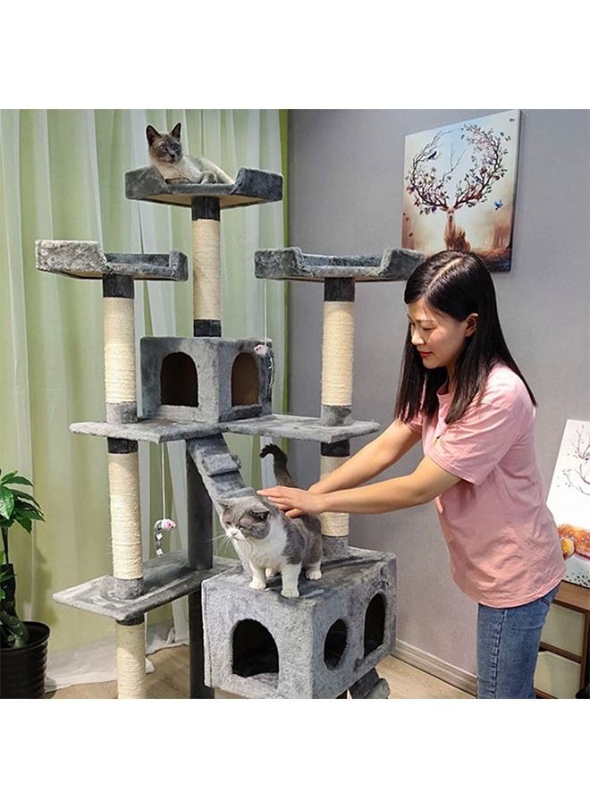 Yolu - Multi-Level Cat Tree, Height Activity Cat Tower Furniture For Large Small Cat 70x50x170 Cm - Image 1