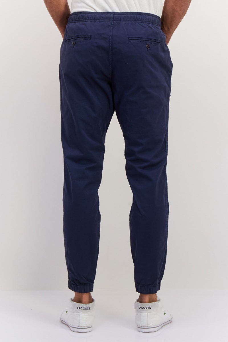 GAP Men Regular Fit Solid Jogger Pants, Navy - Image 3