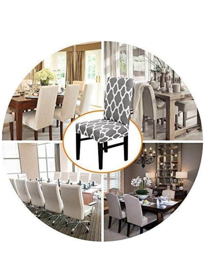 Pack of 4 Stretch Dining Chair Polyester Fabric Slipcovers Washable Removable Chair Slipcover Dining Chair Protector Cover, For Kitchen, Dining Room (Grey Print) - pzsku/ZAAE5878ECADC7E63F790Z/45/_/1723268409/31b0a2cb-f2c3-4f2f-844a-5a18fffdf446