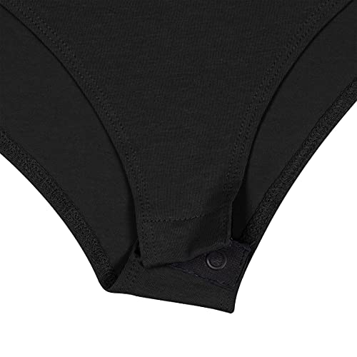 Natural Uniforms Long Sleeve Scoop Neck Body Suit (Black, Medium) - Image 5