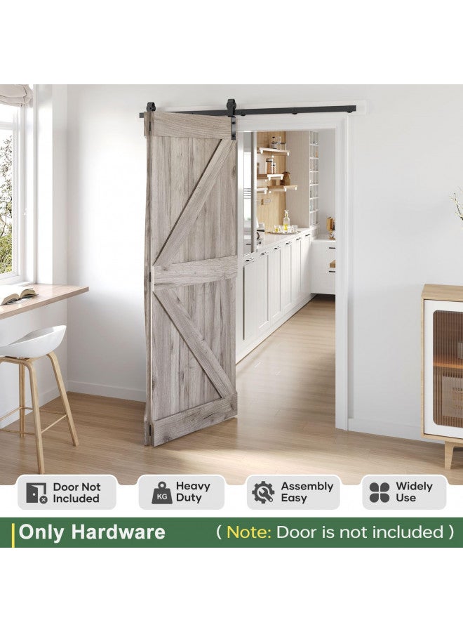 ROYMELO Roymelo 64" Bifold Sliding Barn Door Hardware Track Kit,Side Mounted Black Roller,Smoothly and Quietly,Assembly Easy,Fit Double 30" Bi-Folding Doors (Door Not Included)  - Image 1