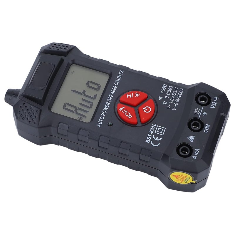 Digital Multimeter Tester, Automatic Range Switching Voltmeter, Intelligent LCD Resistance Meter with LED Light, 4000 Counts True RMS for Electricians and DIY Enthusiasts - Image 2