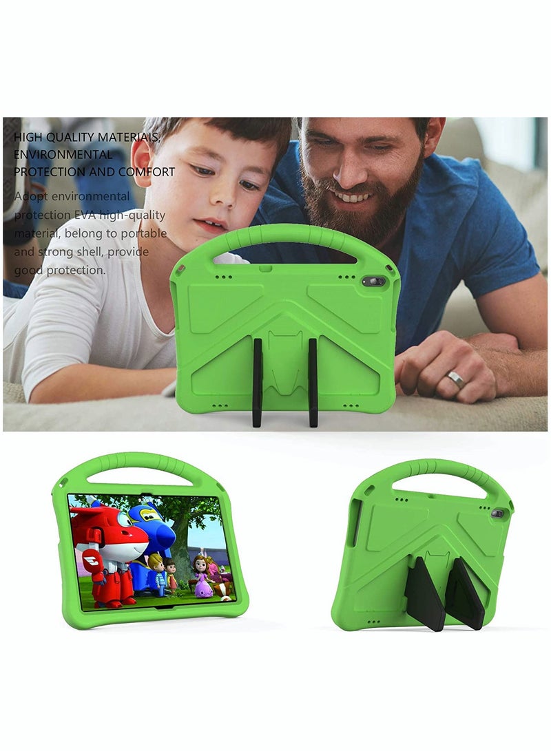 SYOSI Tablet Case for Lenovo Tab M10 HD TB X505F X605F Kids Durable Lightweight EVA Shockproof Protective Handle Stand Cover 10.1In All Inclusive Anti Drop Bracket Green - Image 2