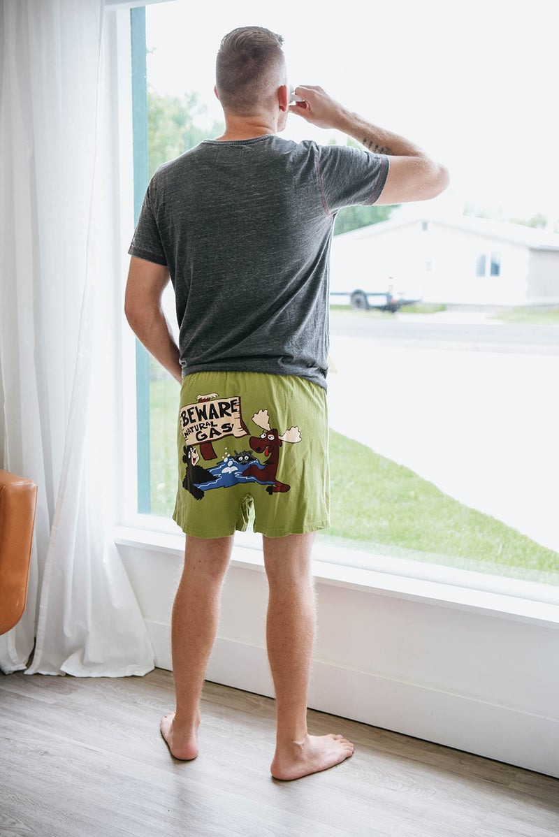 Lazy One Funny Animal Boxers, Novelty Boxer Shorts, Humorous Underwear, Gag Gifts for Men, Moose, Bear, Hot Tub (Beware of Natural Gas, X-Large) - Image 4