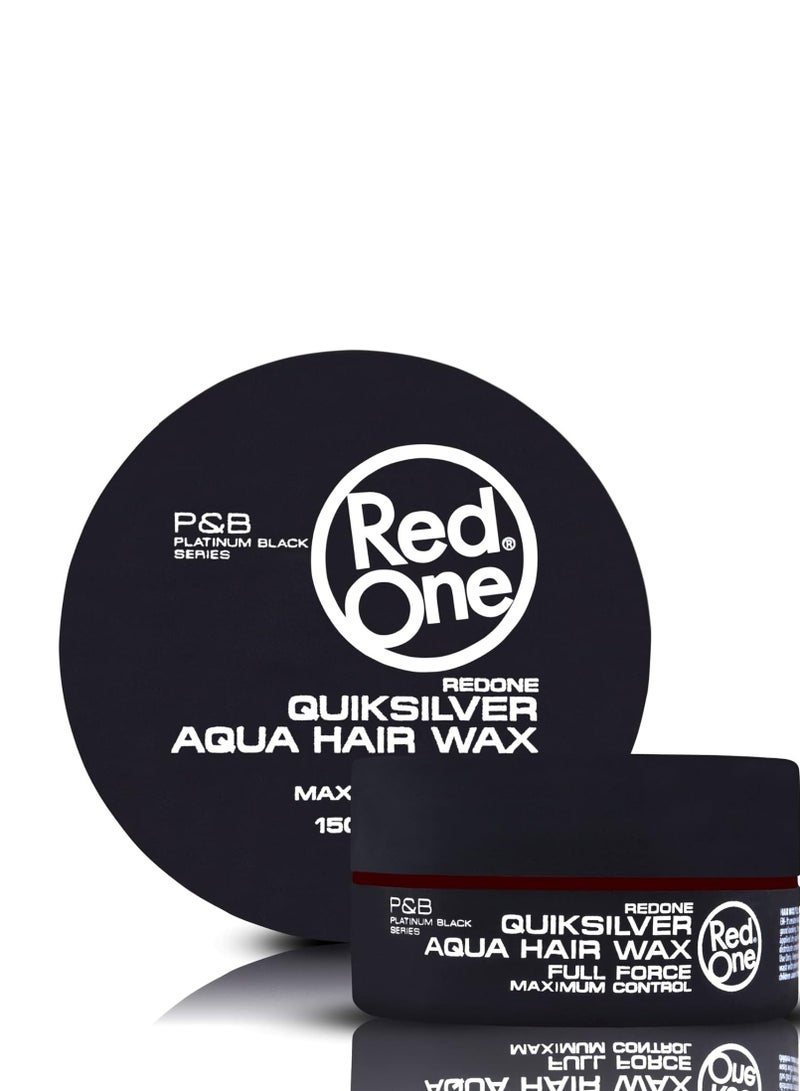 Redone Full Force Aqua Hair Wax 150ml – Maximum Control & Brilliant Shine – Strong Hold Styling Wax - Image 1