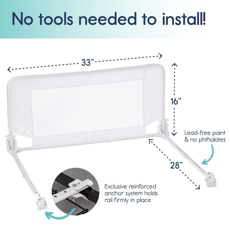 hiccapop Convertible Crib Bed Rail for Toddlers, Crib Rail Guard with Reinforced Anchor Safety - Image 3