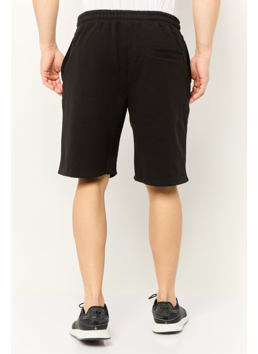 Prince Men Embroidered Logo Basic Shorts, Black  - Image 4