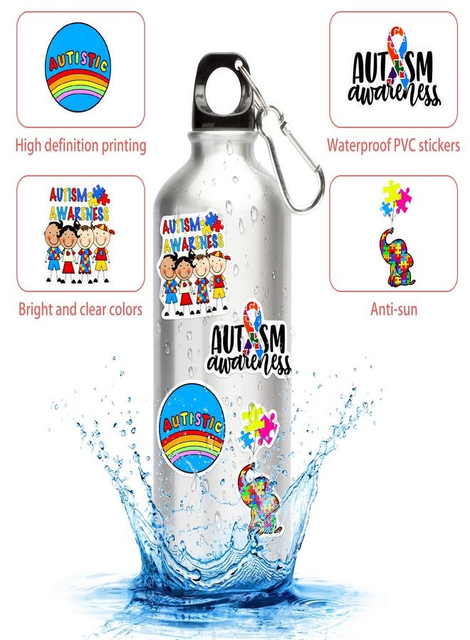 Sabary 100 Pcs Autism Awareness Stickers, Vinyl Waterproof Stickers Autism Awareness Decal for Cars, Phone, Water Bottle, Laptop, Computer, Scrapbook, Skateboard, Refrigerator - Image 2
