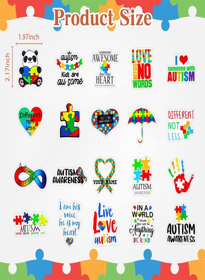 Sabary 100 Pcs Autism Awareness Stickers, Vinyl Waterproof Stickers Autism Awareness Decal for Cars, Phone, Water Bottle, Laptop, Computer, Scrapbook, Skateboard, Refrigerator - Image 5