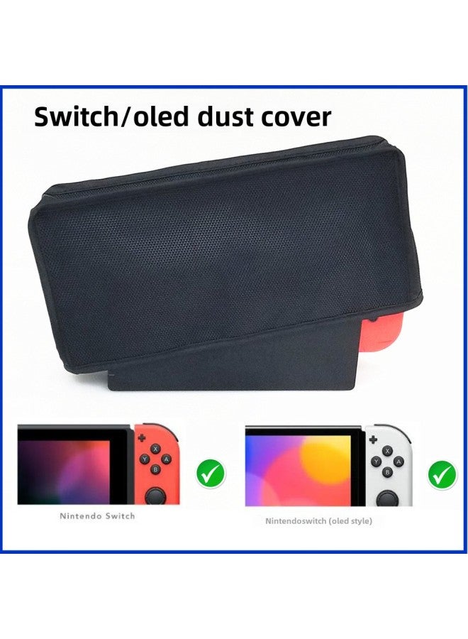 Digital Computer/game Console Protective Case - Transparent Crystal Clear Acrylic Shell Customizable Led Lighting-Product Color:Switch/OLED Dust Cover Black - Image 1
