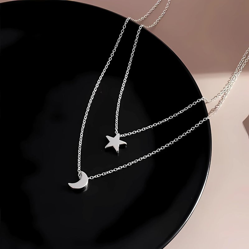 KERETY Store Layered Necklace for Women – Minimal Gold Chains, Stylish Double Layer Chain Jewelry, Trendy Western Neckpieces & Pendant Set - Image 3