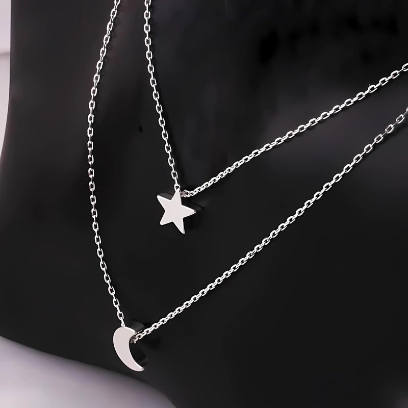KERETY Store Layered Necklace for Women – Minimal Gold Chains, Stylish Double Layer Chain Jewelry, Trendy Western Neckpieces & Pendant Set - Image 5