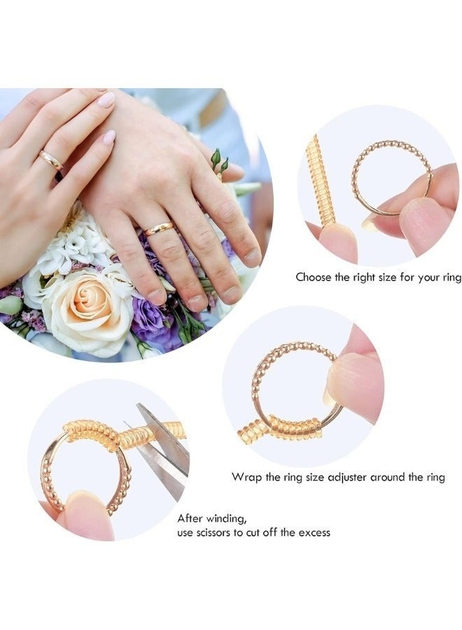 Ring Size Adjuster for Loose Rings – Gold Color – 16 Pieces Set with 4 Sizes – Gold TPU Silicone Ring Guard for Women and Men – Elegant Ring Tightener for Rings That Are Too Big – Resize Rings Without Permanent Ring Sizing - Image 5