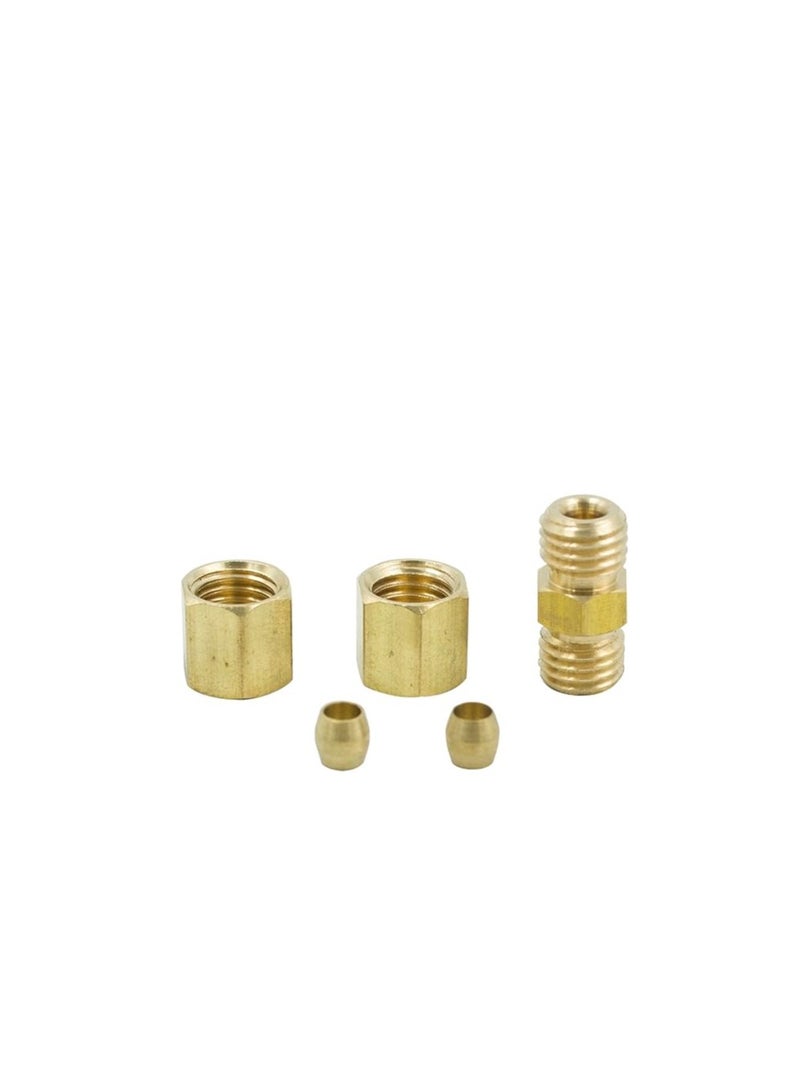 Legines Brass Compression Tube Fitting, Union, 3/8" OD x 3/8" OD, Pack of 2 - Image 2
