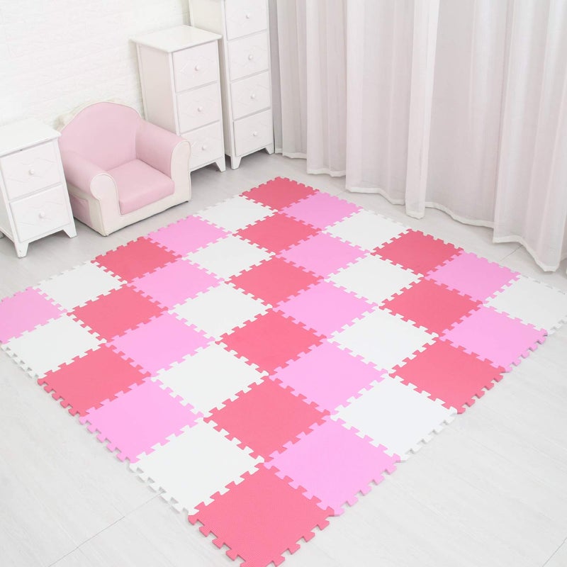 MQIAOHAMÂ® 18 Pieces Puzzle Play Mats, Soft Baby Play Mat, Kids Interlocking Foam Floor Tiles, Toddlers Carpet Playmats G301018-101103109 - Image 2
