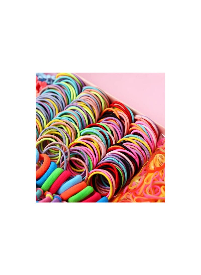 Excefore Girls Barrette Hair Tie Set, Colorful Ponytail Hair Clip Rubber Band - Image 3