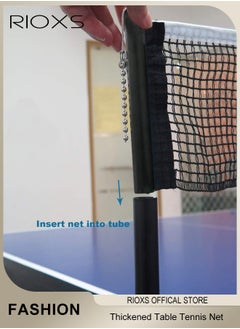 RIOXS Thickened Table Tennis Net Rack Set,Portable Tennis Table Blocking Net,Ping Pong Net Post Sets,For Adults & Kids Professional Training Practice /Racket Sports,Net Accessories For Indoor & Outdoor  - Image 3