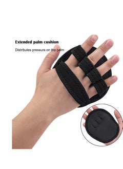 SYOSI Workout Gloves for Gym Grip Power Pads Anti-Slip Fitness with 4 Fingers, Rubber Padding to Avoid Calluses, Suit Weight Lifting  Pull-Ups Calisthenics Powerlifting  - Image 3