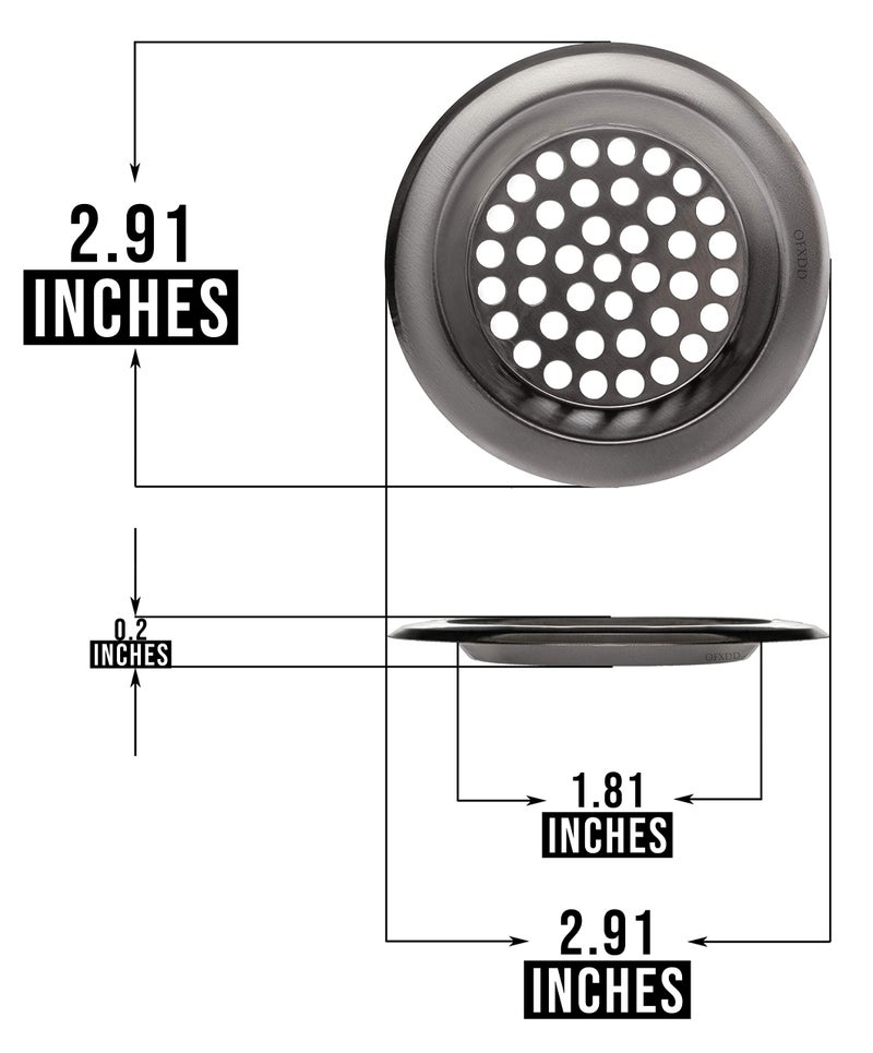 OFXDD Shower Drain Hair Catcher - Bathtub Drain Cover - Tub Drain Hair Catcher Stainless Steel - Shower Hair Trap Catcher For Sinks  Pack Of 5 - Image 5