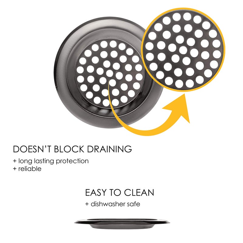 OFXDD Shower Drain Hair Catcher - Bathtub Drain Cover - Tub Drain Hair Catcher Stainless Steel - Shower Hair Trap Catcher For Sinks  Pack Of 5 - Image 3