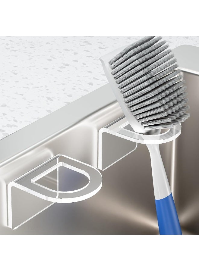 TPGP Clear Acrylic Kitchen Sink Brush Holder 2Pcs  - Image 2