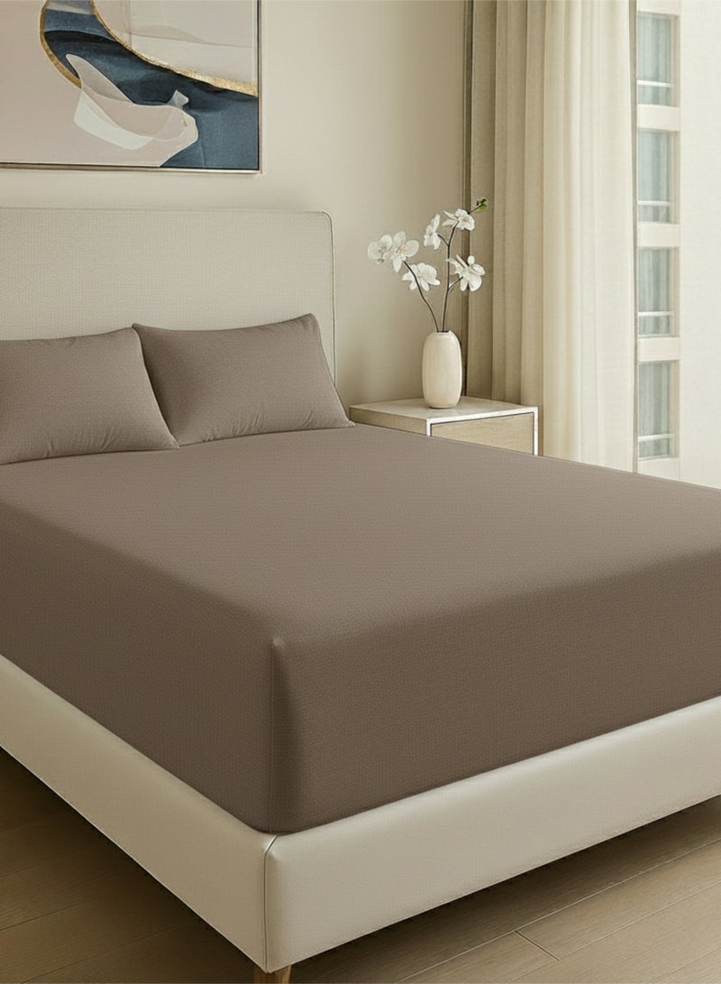 كلاود سكيب لينين Cloud Scape Linen 600 Thread Count Egyptian Cotton Sheet Set( King, Taupe) - Image 1