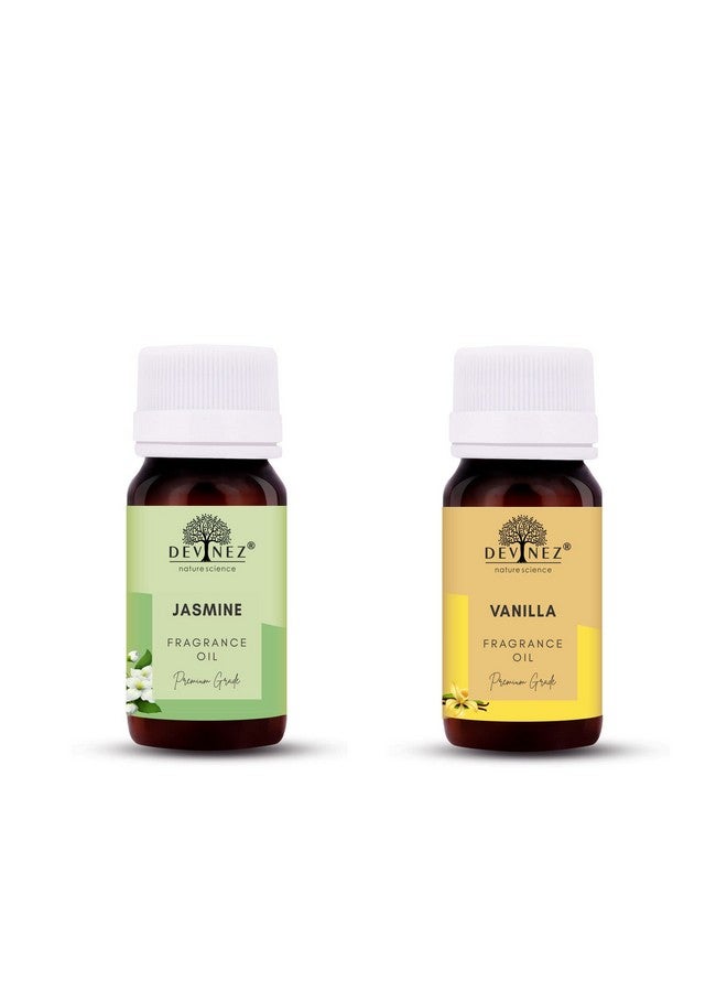 ديفينيز زيت الياسمين والفانيليا العطري للروائح بالموجات فوق الصوتية/الشموع الصغيرة/موزع روائح القصب (60 مل لكل منها متعدد الألوان) - Image 1