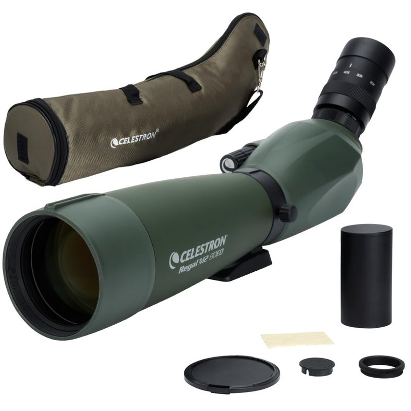 Celestron Regal M2 80ED Spotting Scope ED Glass for Birding and Outdoor Activities Phase and Dielectric Coated BaK4 Prism Fully MultiCoated Optics Dual Focus 2060x Zoom Eyepiece - Image 2