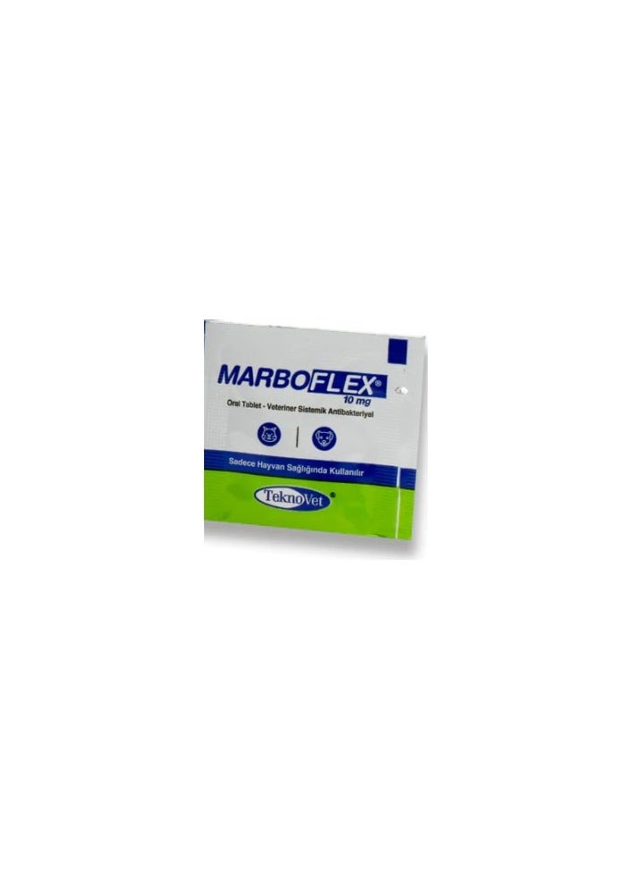 TeknoVet - Marboflex 10 mg Oral Tablets for Dogs & Cats | Treats Skin, Urinary, & Respiratory Infections 5 Tablets - Image 1