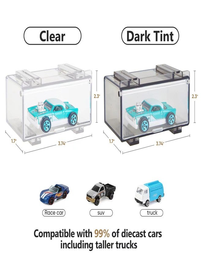 Saichotoy Hot Wheels Display Case: Stackable Toy Car Storage, Transparent Organizer for Matchbox & Hot Wheels 1/64 Scale Diecast Cars (32 Packs, Clear Case Only) - Image 2