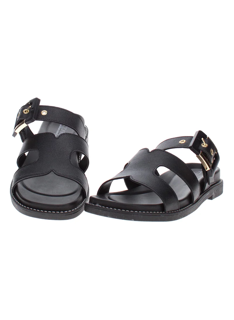 Modare Black Flat Sandals for Women – Stylish & Comfortable Everyday Wear for Women | Best Price UAE
