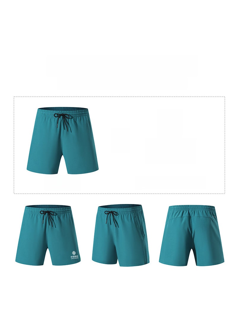 Generic Mens Summer Quick-Dry Running Shorts with Slits Neon Green  - Image 4