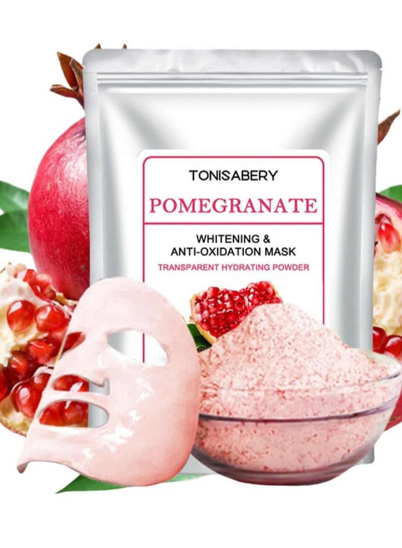 TONISABERY مسحوق قناع الوجه من قشر الرمان للتقشير والتفتيح ومضاد للأكسدة 20 جرام - Image 1