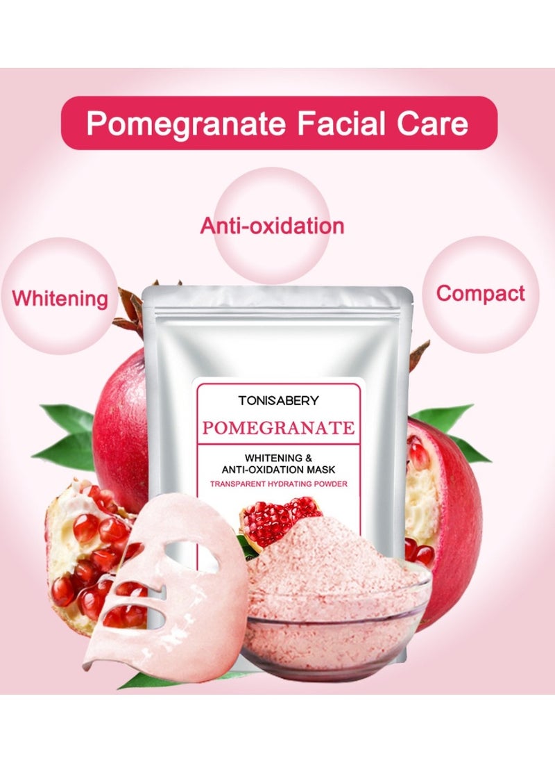 TONISABERY مسحوق قناع الوجه من قشر الرمان للتقشير والتفتيح ومضاد للأكسدة 20 جرام - Image 2