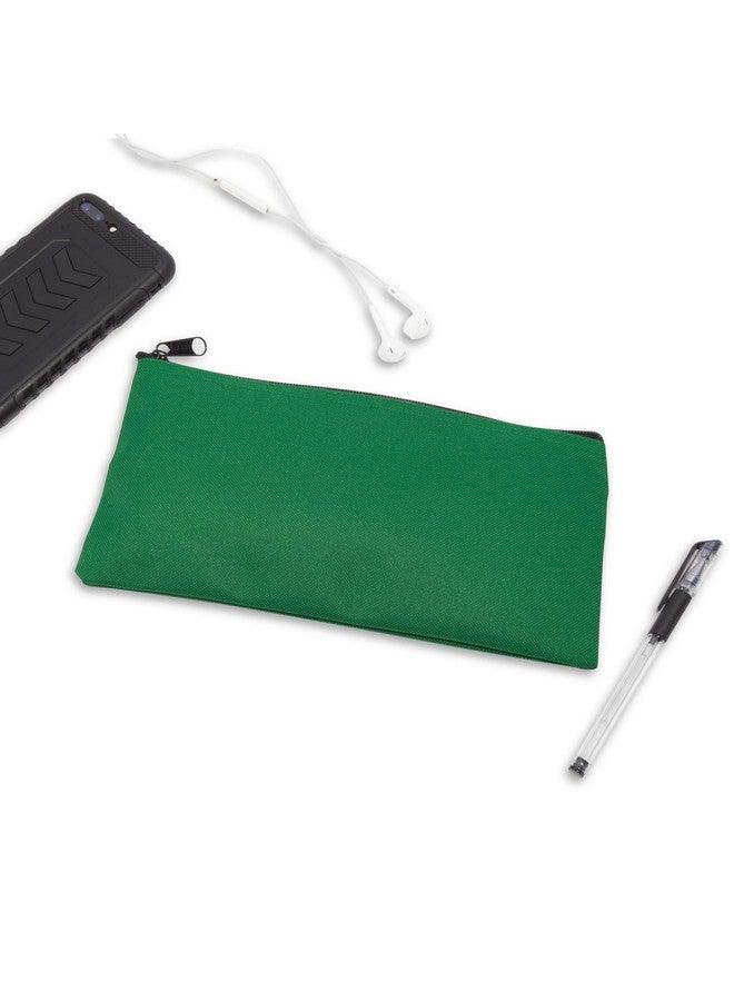 DALIX Zipper Bank Deposit Money Bags Cash Coin Pouch 6 Pack In Dark Green - Image 2