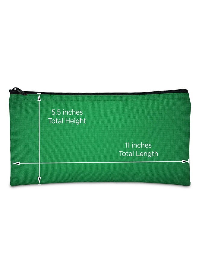 DALIX Zipper Bank Deposit Money Bags Cash Coin Pouch 6 Pack In Dark Green - Image 4