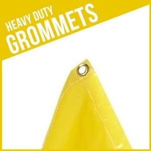 SR Traders 15FT X 12FT Yellow Heavy Duty Tarpaulin Tirpal Tadpatri Tharpai Thadika Extra Strong Eyelets UV Resistant 100 Waterproof Virgin 6 Layer MLCL 3D Rib Technology1 No SR  - Image 2